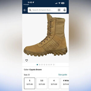 Rocky S2V Enhanced Jungle Puncture Resistant Boot size men 3 or womens 5 new